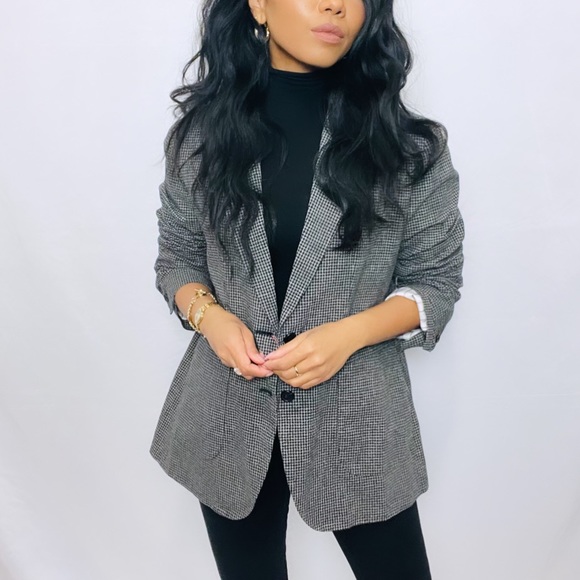 ***SOLD*** Ines De La Fressange Paris x Uniqlo | Linen Cotton Checkered  Blazer - Picture 8 of 13